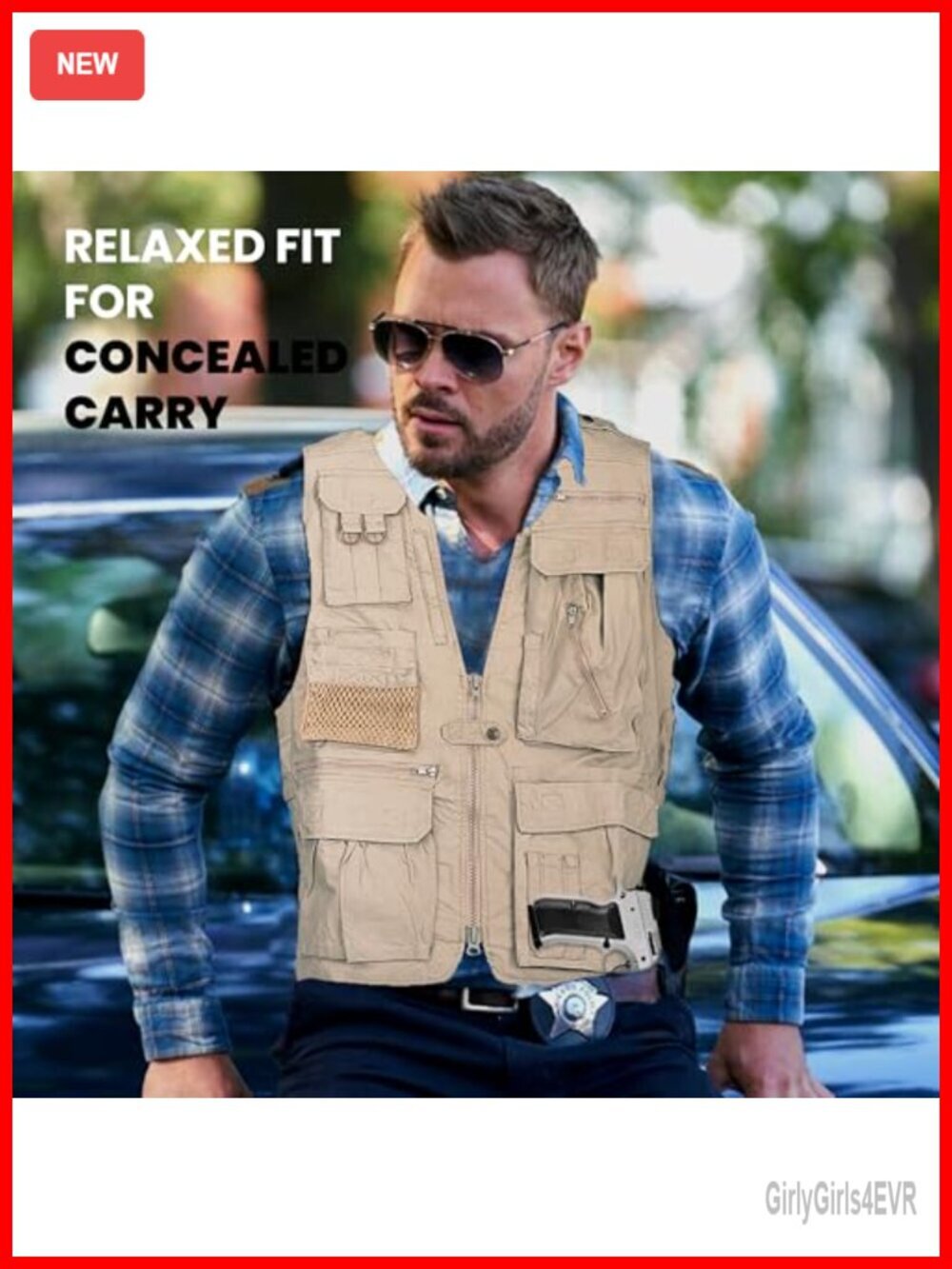 21 Pocket Utility Vest - Tactical Safari Hunting Camping Travel Vest - Picture 4 of 6